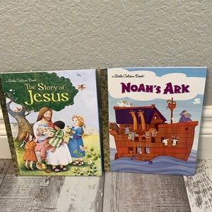 2 Golden Books: The Story of Jesus & Noah’s Ark
